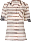 Fendi Striped Embroidered Shirt
