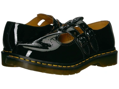 Dr Martens 8065J Black Patent Bar Shoe 