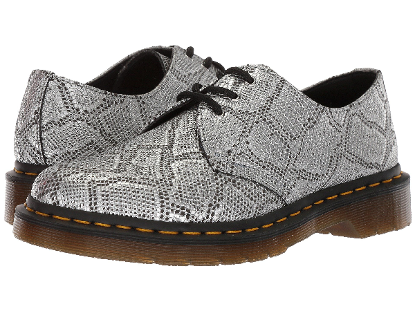 dr martens silver metallic snake