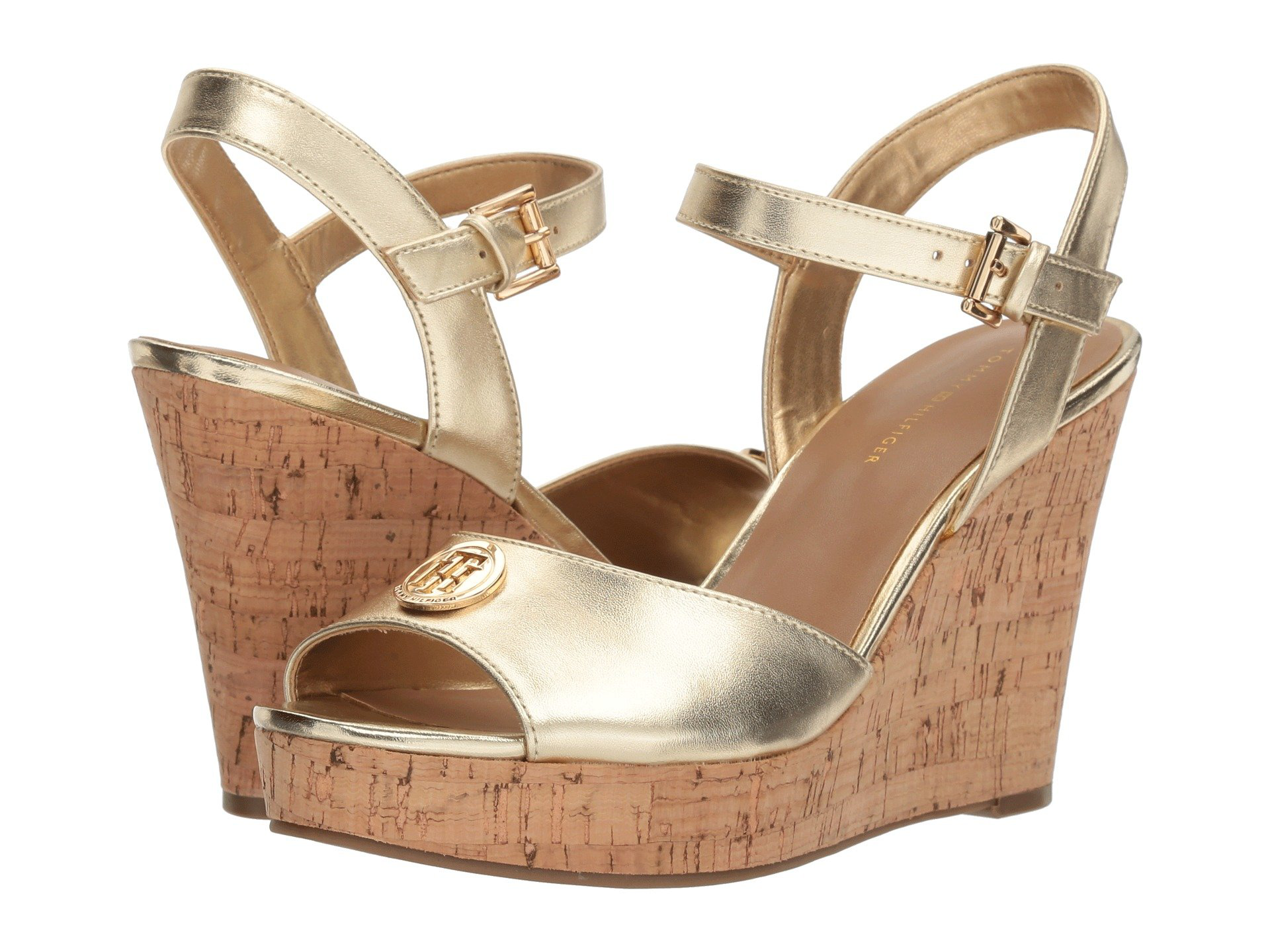 tommy hilfiger gold sandals