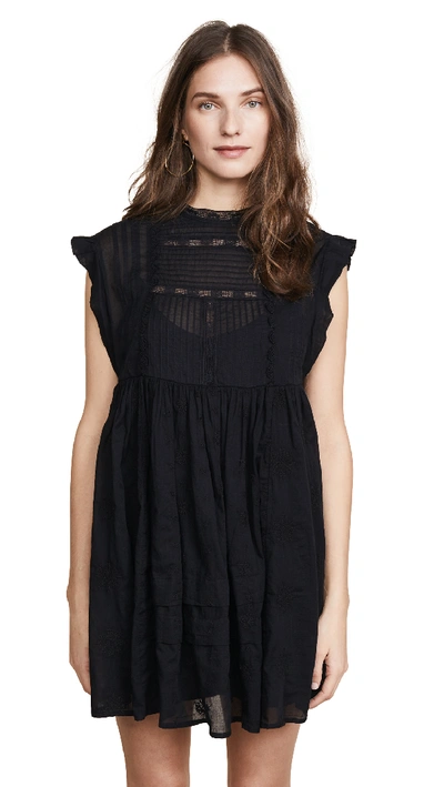 Free People Nobody Like You Embellished Mini Dress In Black