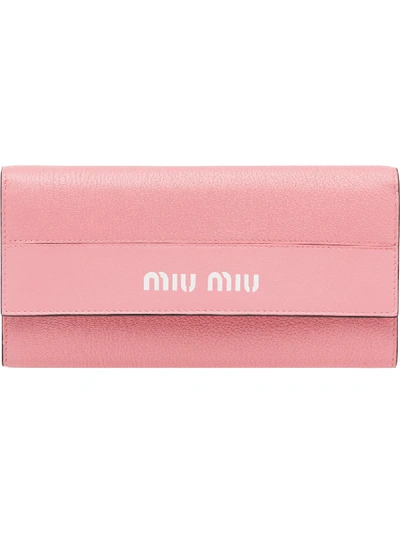 Miu Miu Long Continental Wallet - Pink