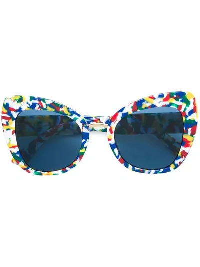 Dolce & Gabbana Limited Edition Printed Butterfly Sunglasses In Blue