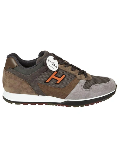 Hogan Classic Sneakers In Nicotina Chiaro-grigio Chiaro