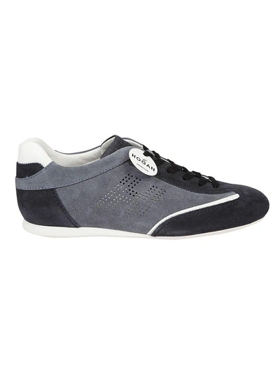 Hogan Olympia Sneakers In Blu Denim Chiaro/notte