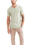 Goodlife Triblend Scallop V-neck T-shirt In Pelican