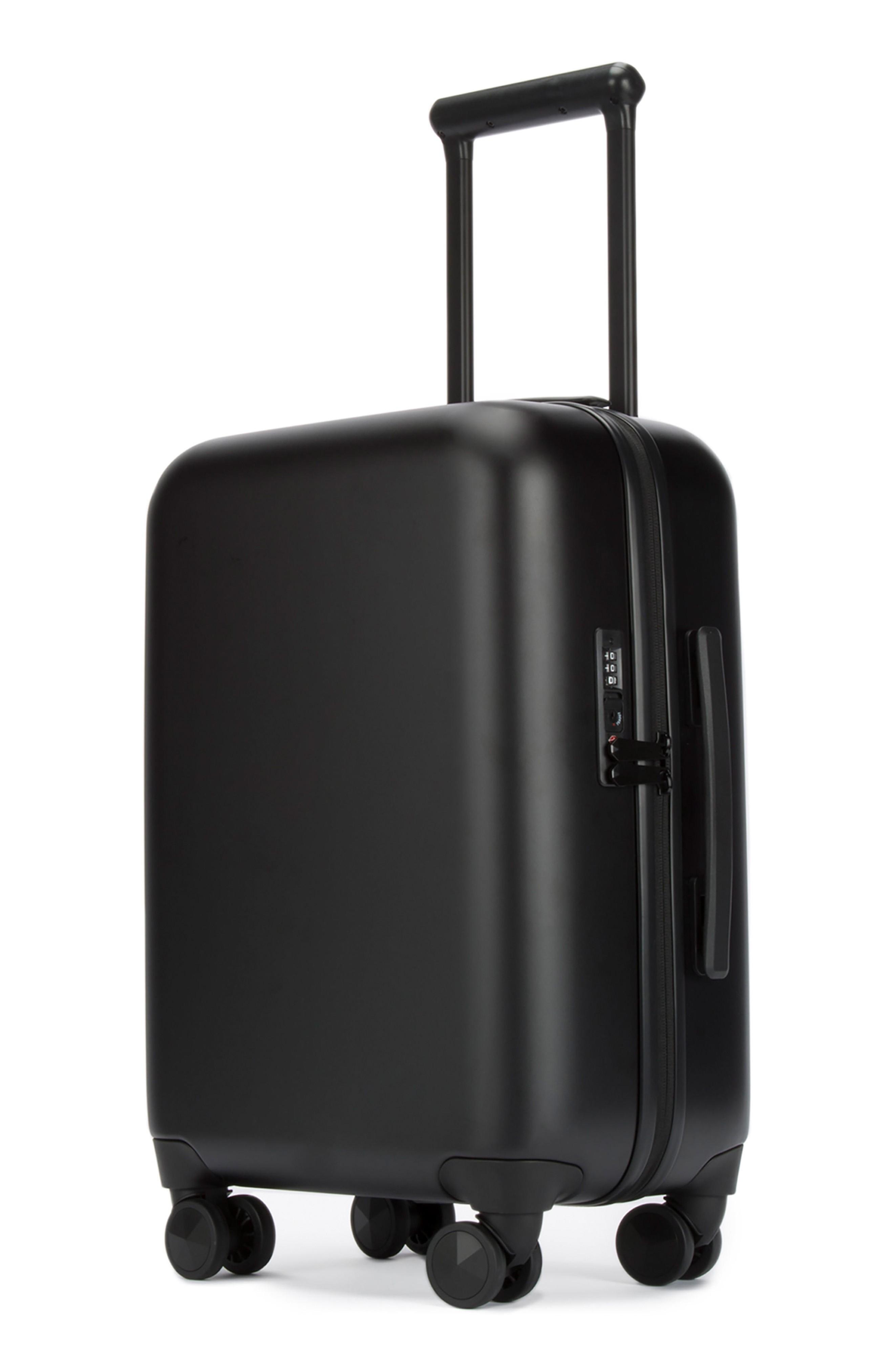 matte black suitcase