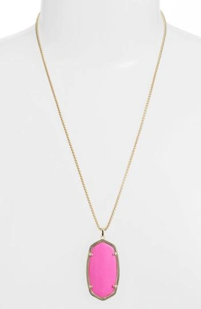 Kendra Scott Reid Adjustable Necklace In Magenta Magnesite/ Gold