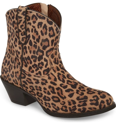 Ariat Darlin Short Western Boot In Leopard Print Leather