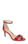 Vince Camuto Sebatini Sandal In Cherry Red Patent Leather