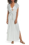 Elan Wrap Maxi Cover-up Dress In Seafoam