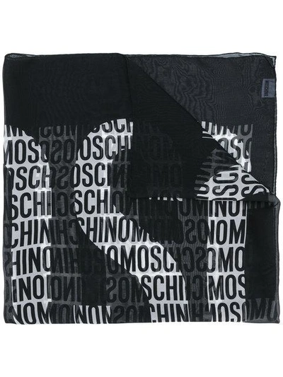 Moschino All-over Logo Print Scarf