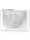 Comme Des Garçons Zipped Coin Purse In Metallic