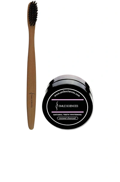 Smile Sciences Activated Charcoal Powder & Toothbrush Whitening Combo In N,a