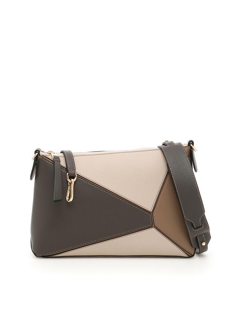 Loewe Mini Puzzle Bag In Dark Taupe Multitonemarrone | ModeSens