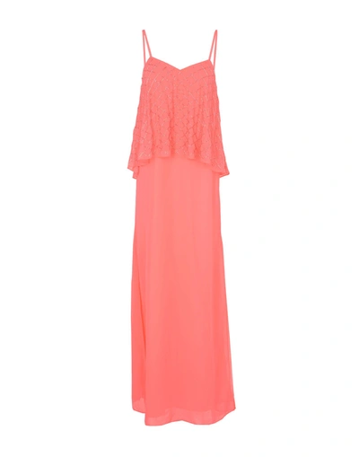 Needle & Thread Long Dress In Coral