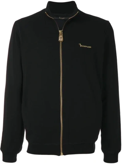 Billionaire Zipped Logo Embroidered Jacket