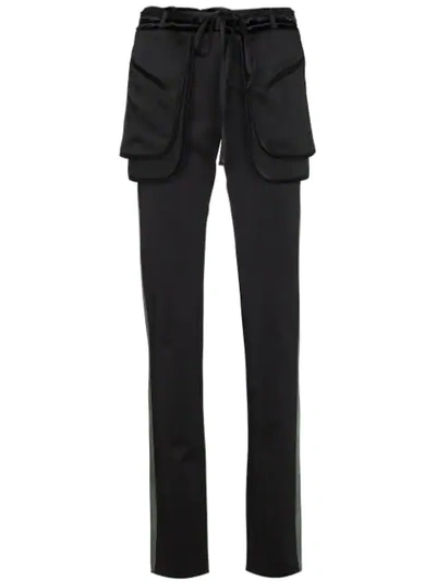 Valentino Side Stripe Trousers In Black