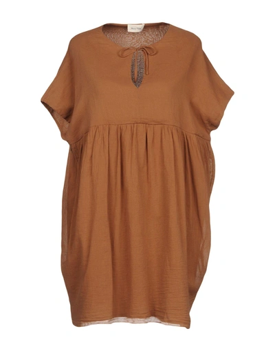 American Vintage Short Dresses In Brown