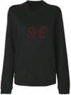 Rabanne Slogan Sweatshirt In Black