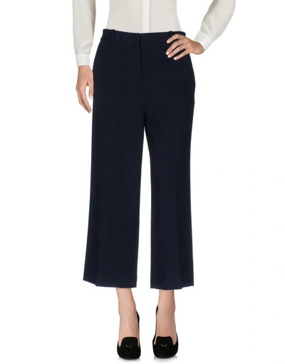 Pinko Cropped Pants & Culottes In Dark Blue