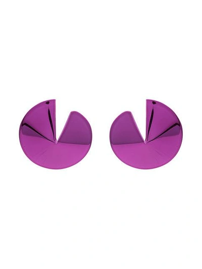Gaviria Jewellery Gaviria Purple Fortune Cookie Earrings - Pink
