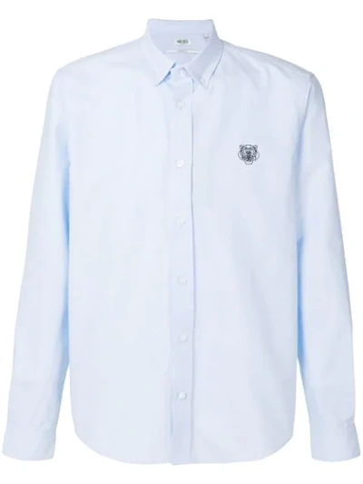 Kenzo Tiger Crest Shirt In Blue