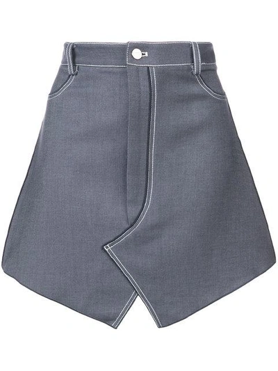 Dion Lee Stitch Denim Mini Skirt - Blue