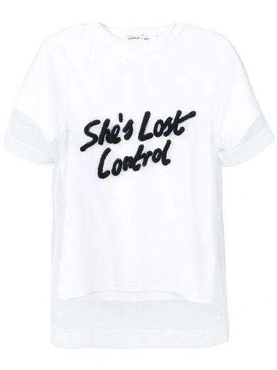 Richard Quinn Slogan Print T-shirt In White
