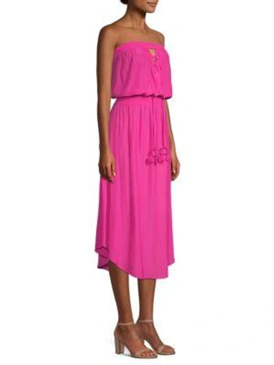 Ramy Brook Stephanie Lace-up Dress In Mystic Pink