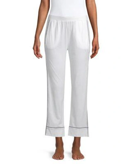 Skin Orion Pima Cotton Pajama Pants In White