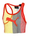 Fenty X Puma Basketball-mesh Cropped Tank Top In Orange