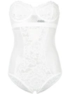 Else Petunia Strapless Underwire Corsette Bodysuit In Ivory