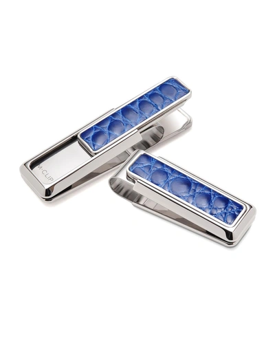 M Clip Monterey Alligator Money Clip, Blue