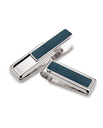 M Clip Shagreen Money Clip, Dark Blue