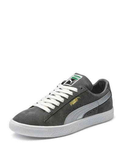Puma Men's Clyde Suede Platform Low-top Sneakers In Gray