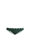 Marysia Antibes Scallop-edged Bikini Briefs In Dark Green