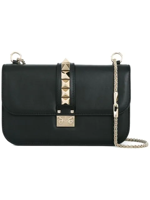 valentino garavani lock medium leather shoulder bag