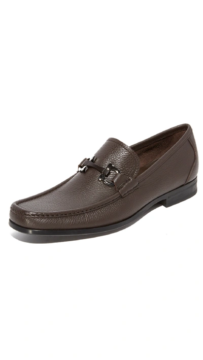 Ferragamo Grandioso Bit Loafers In Hickory