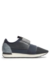 Balenciaga Race Runner Panelled Low-top Trainers In Blue Multi