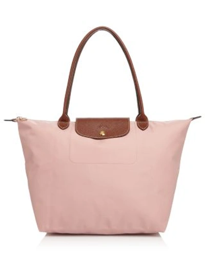 Longchamp Le Pliage Large Nylon Shoulder Tote In Pinky
