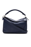 Loewe Puzzle Small Leather Shoulder Bag In Marine