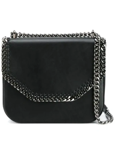 Stella Mccartney Falabella Box Faux-leather Shoulder Bag In Black