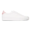 Givenchy Leather Low Top Sneakers With Knot Detail In 978 Pink/wh