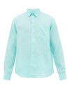 Vilebrequin Caroubis Regular-fit Linen Shirt In Blue