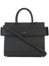Givenchy Small Horizon Grained Calfskin Leather Tote - Black