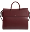 Givenchy Horizon Mini Leather Satchel Bag, Medium Brown In Oxblood Red