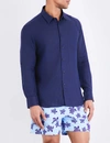 Vilebrequin Caroubis Regular-fit Linen Shirt In Blue