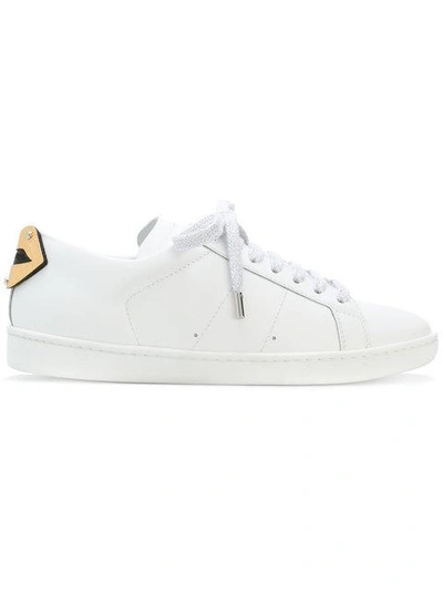 Saint Laurent Signature Court Classic Sl/01 Lips Sneaker With Silver And Gold Metallic Snakeskin In White