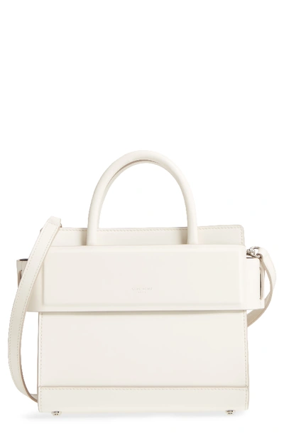 Givenchy Mini Horizon Calfskin Leather Tote - Ivory In Off White